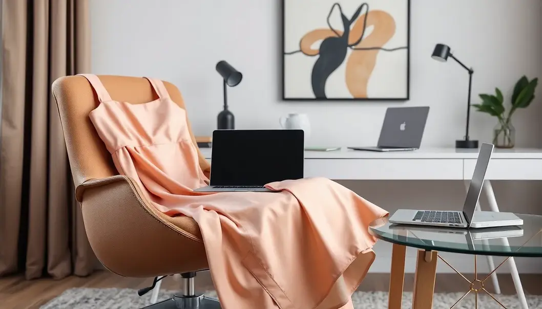 A chic home office setup that balances style and productivity.