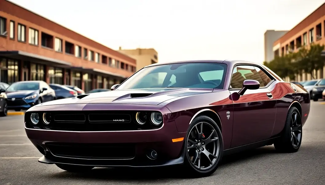 A vintage muscle car cruising through time.